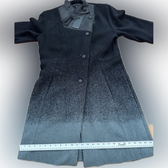 Stella Carasaki Boiled Wool Asymmetrical Coat - NWT - Picture 16 of 16